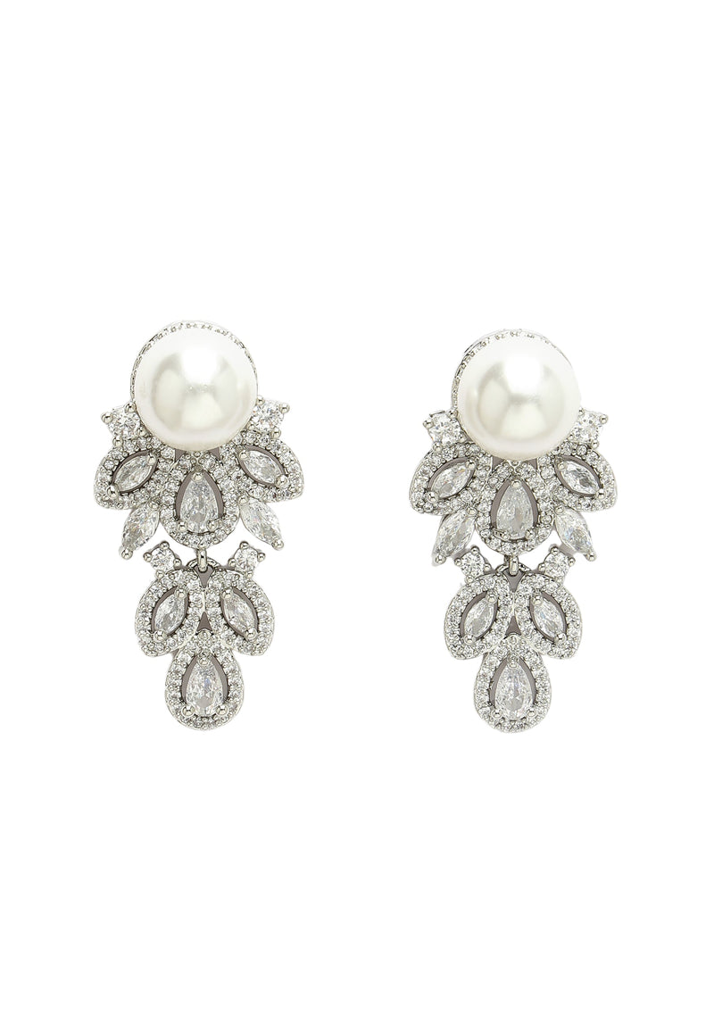 Boucles d'oreilles de luxe modernes en zircone