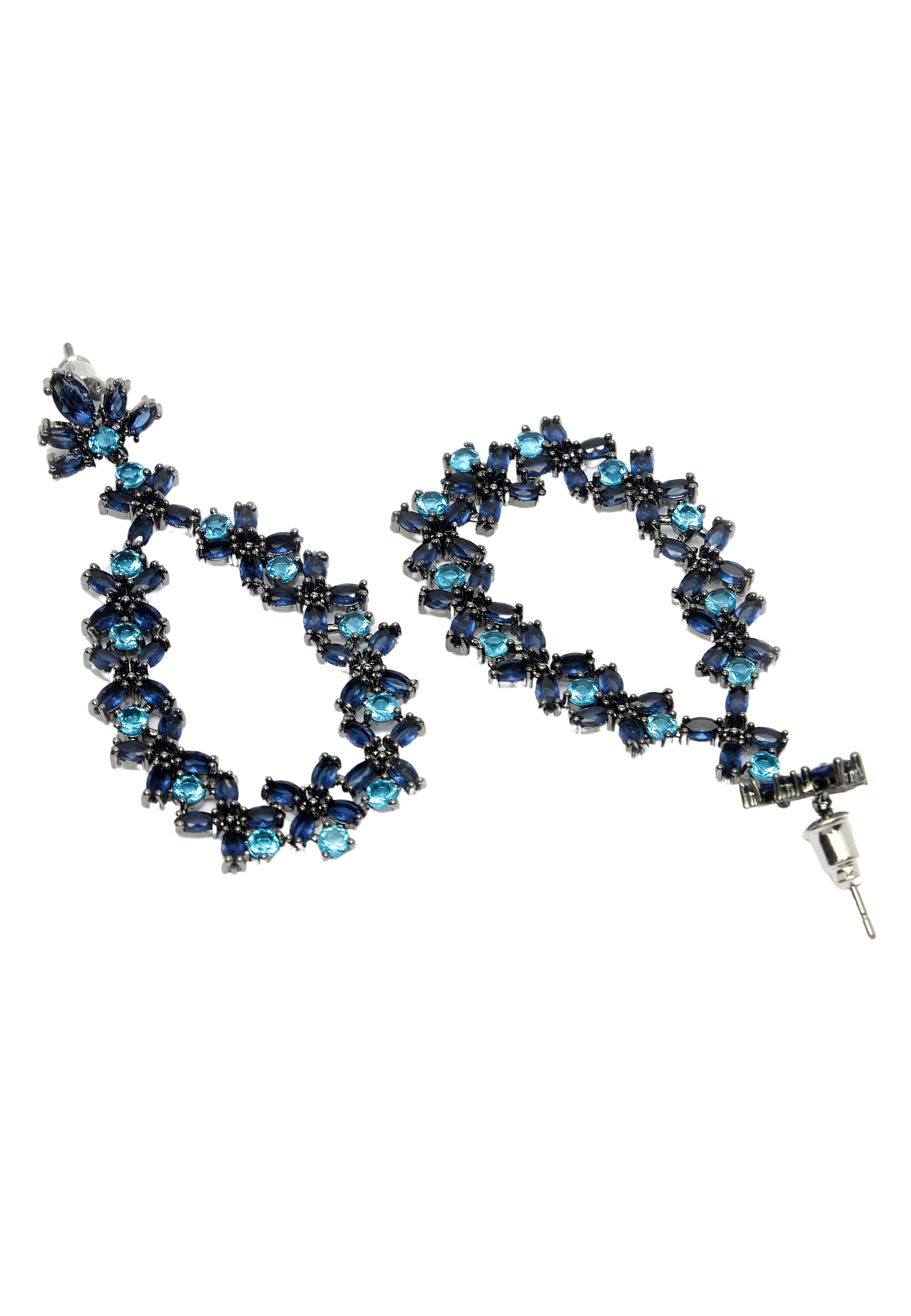 Dainty Zirconia Floral Drop Earrings