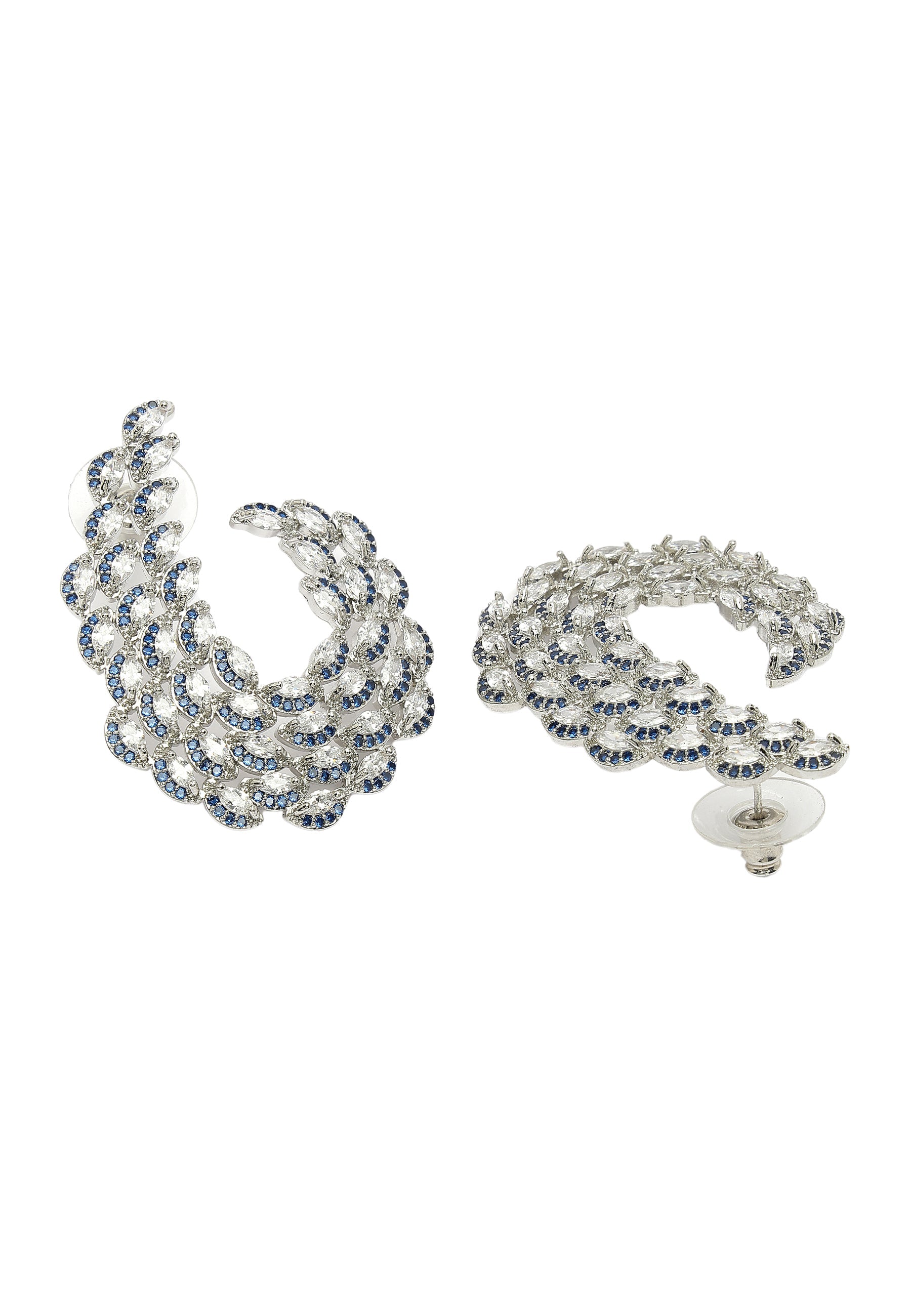 Cubic Zirconia Cloudy Earrings