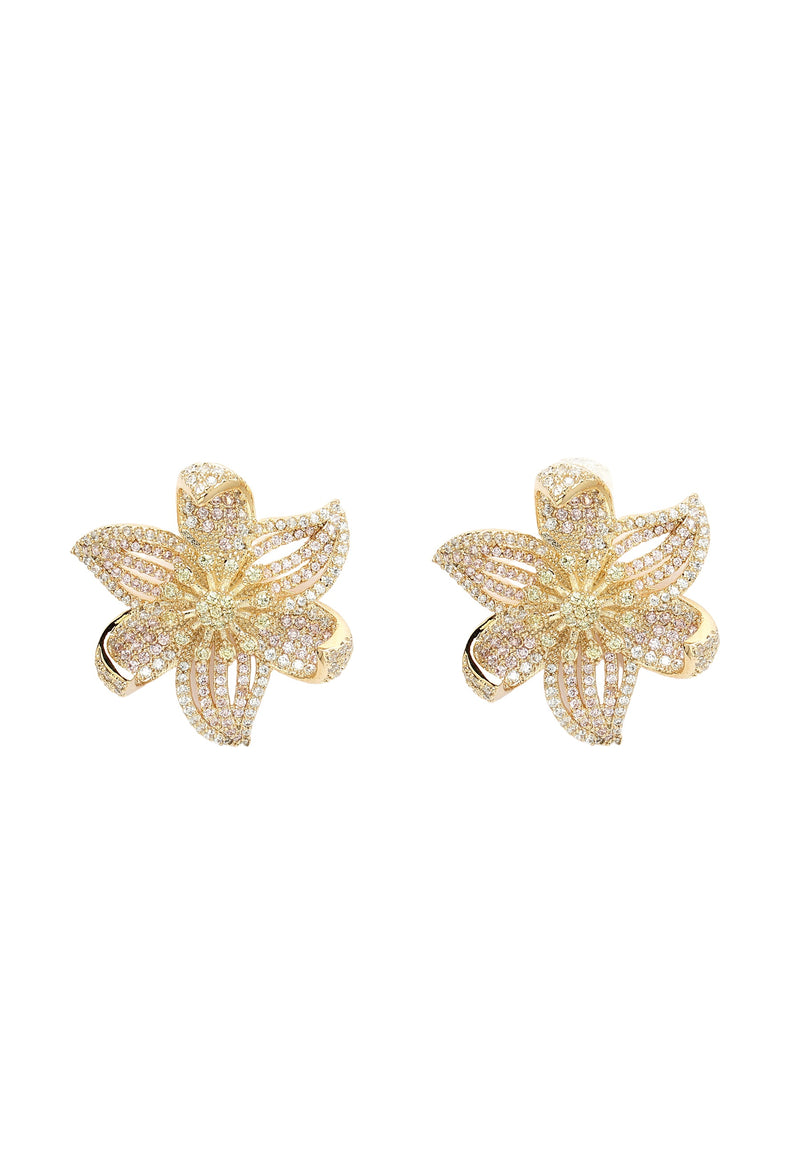 Cubic Zirconia Gleaming Stud Earrings