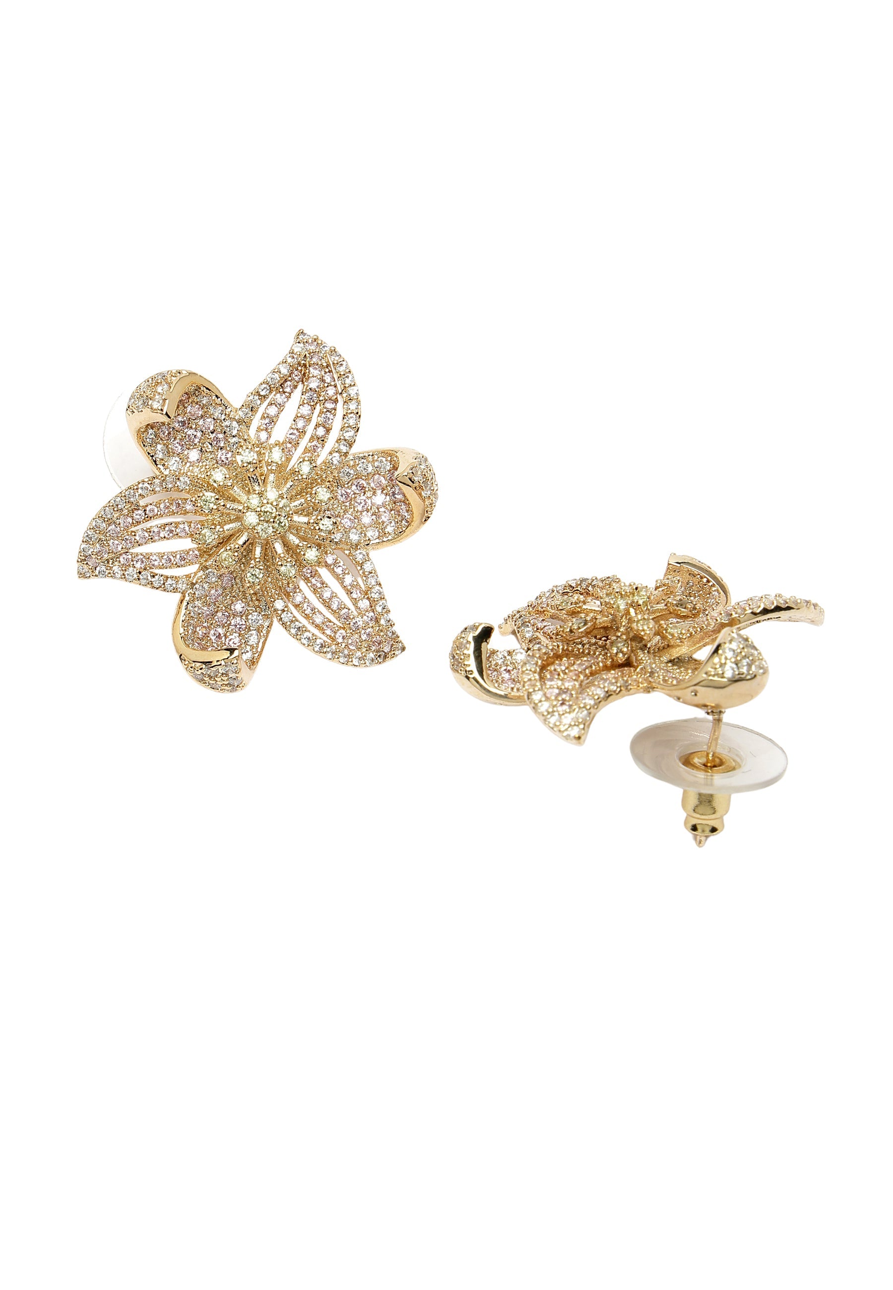 Cubic Zirconia Gleaming Stud Earrings