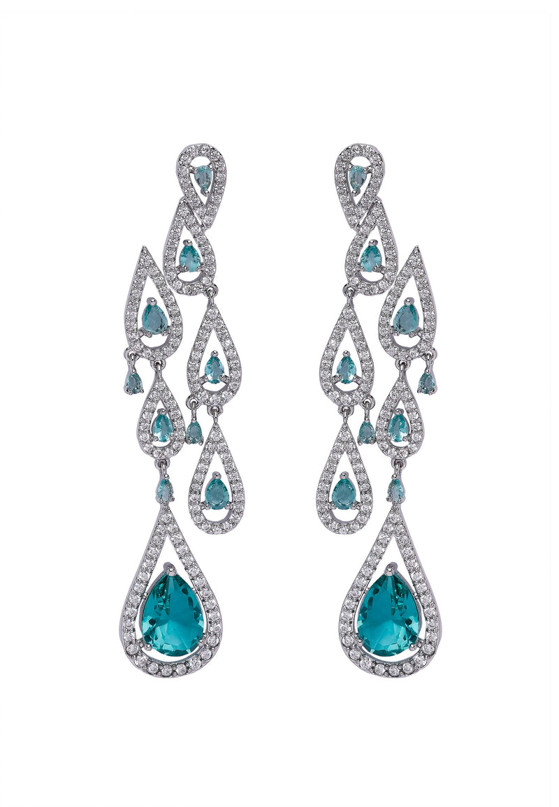 Boucles d'oreilles pendantes Diva Raindrop