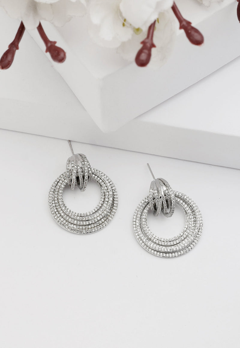 Boucles d'oreilles créoles triple couche Diva