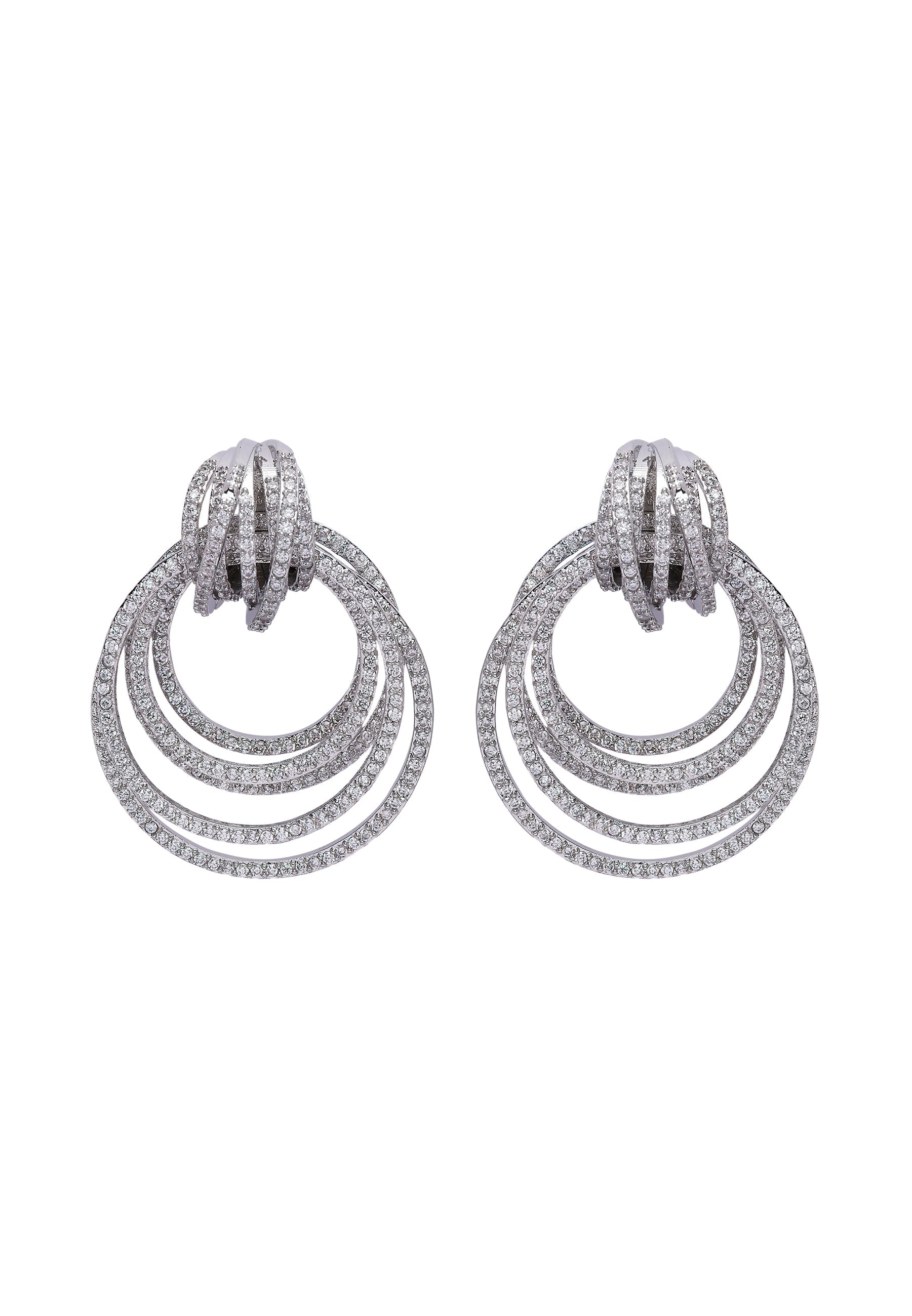Boucles d'oreilles créoles triple couche Diva
