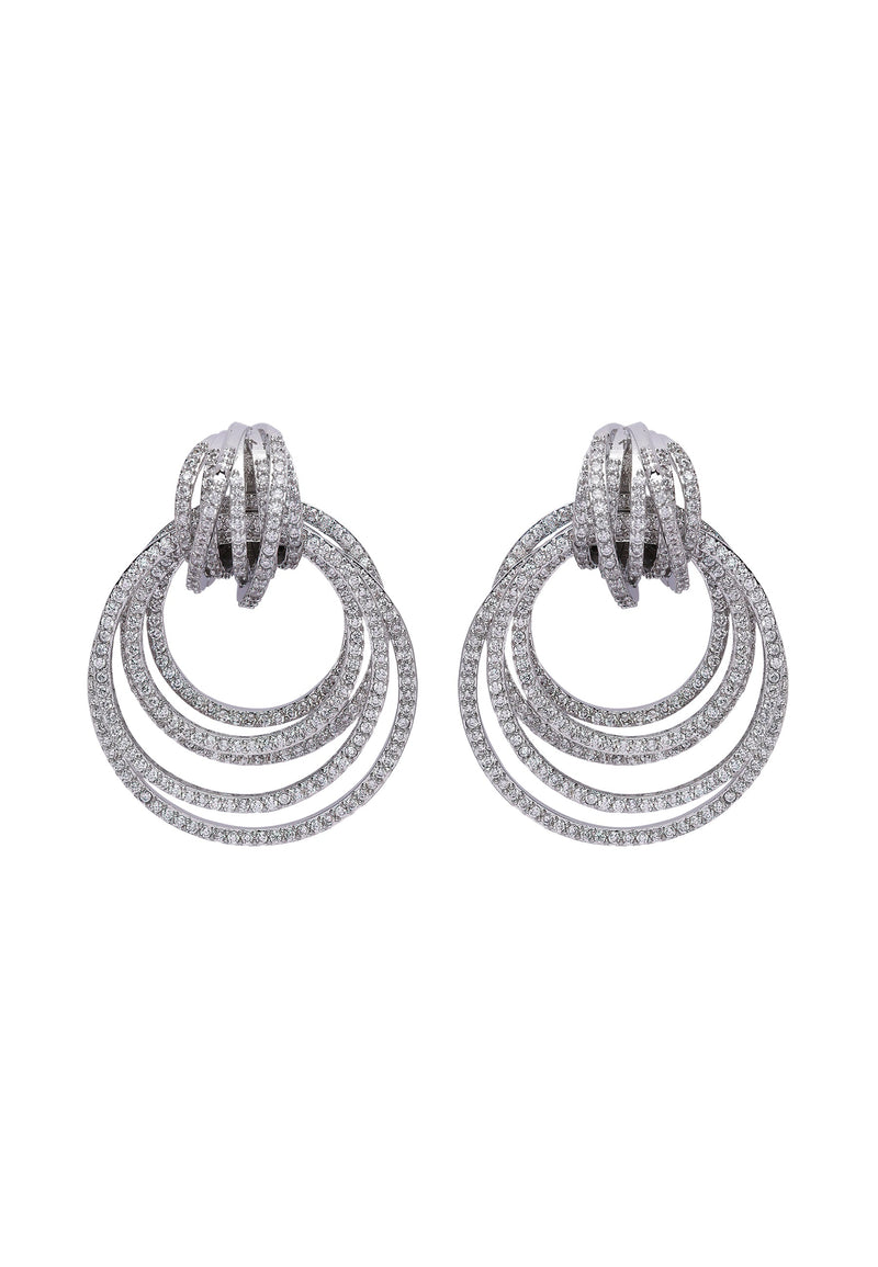 Boucles d'oreilles créoles triple couche Diva