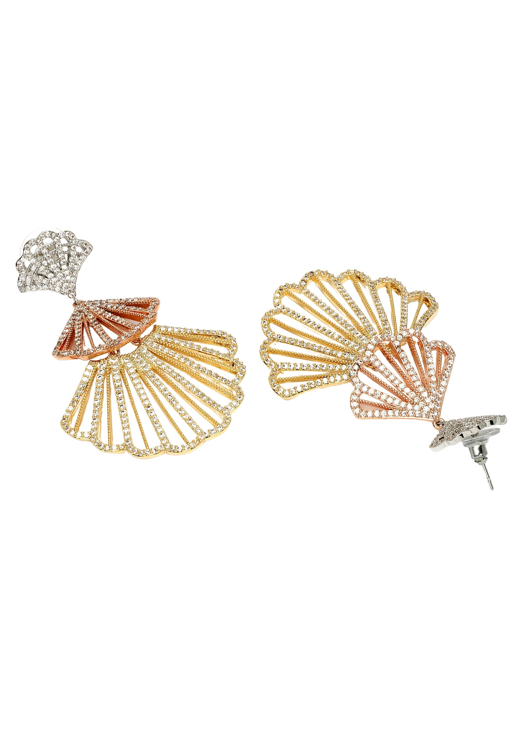 Boucles d'oreilles pendantes Diva en forme de coquillage