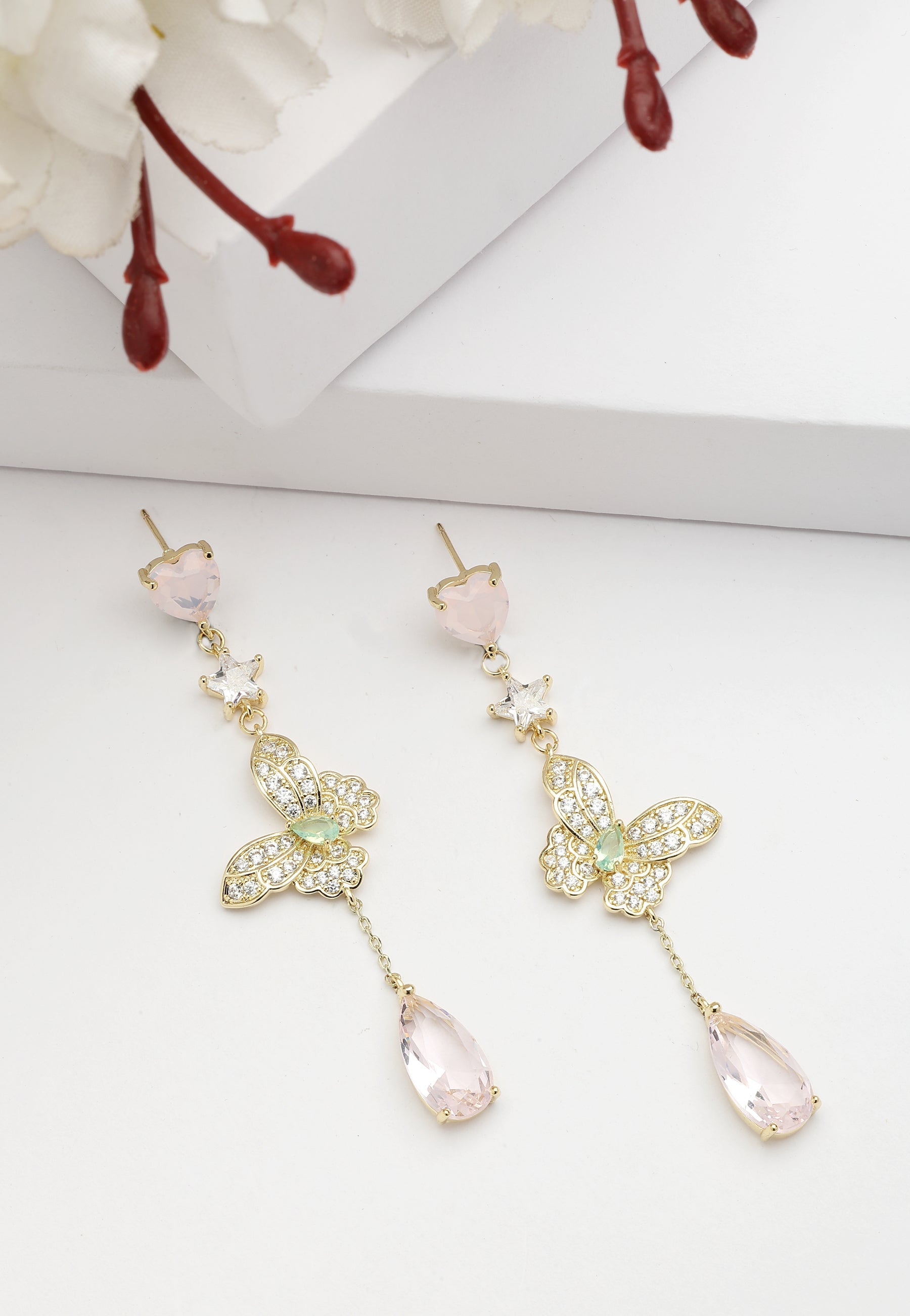 Diva Butterfly Drop Earrings