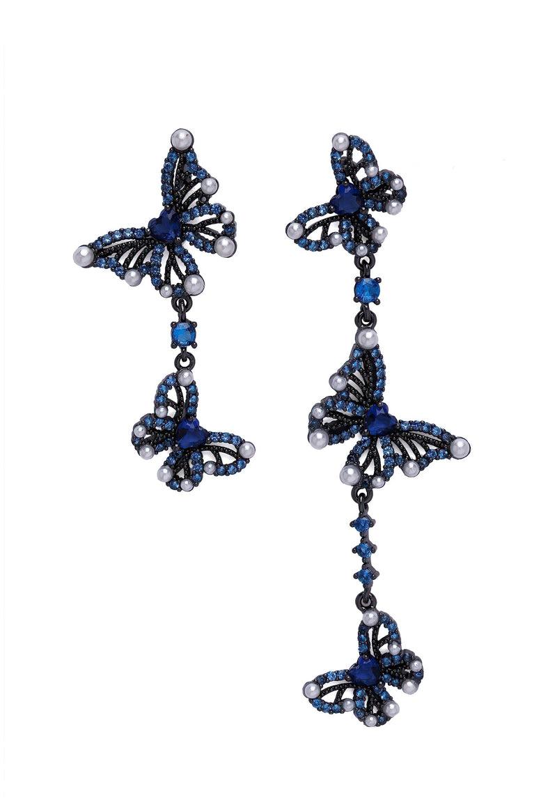 Boucles d'oreilles papillon asymétriques modernes Diva