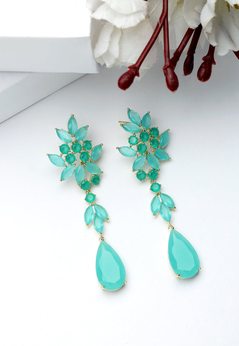Boucles d'oreilles pendantes Diva Leaf
