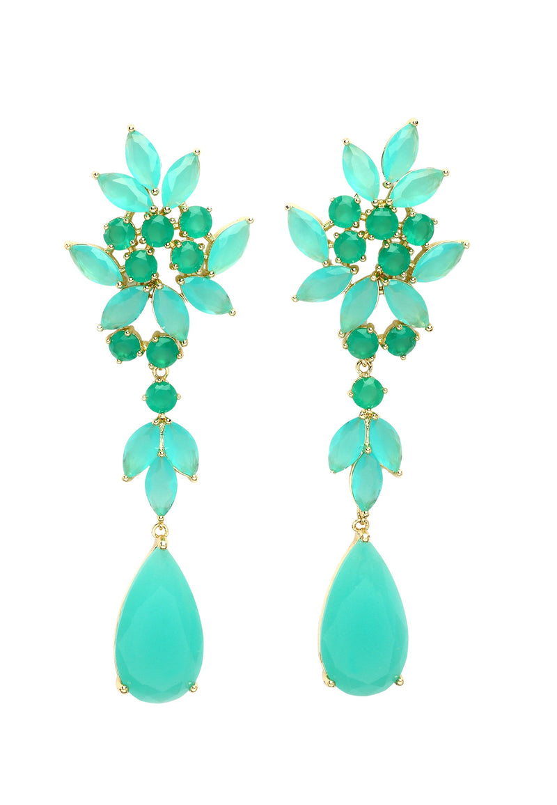 Boucles d'oreilles pendantes Diva Leaf