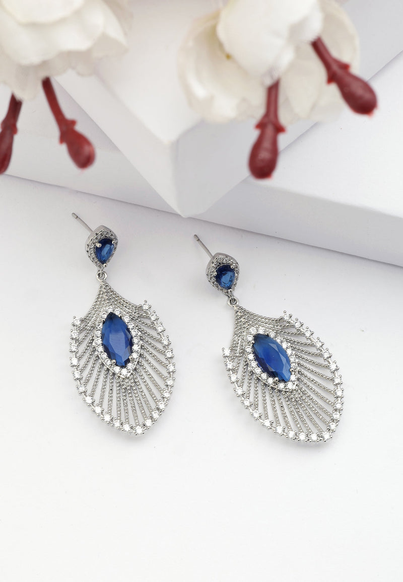 Boucles d'oreilles pendantes Diva Peacock Feather