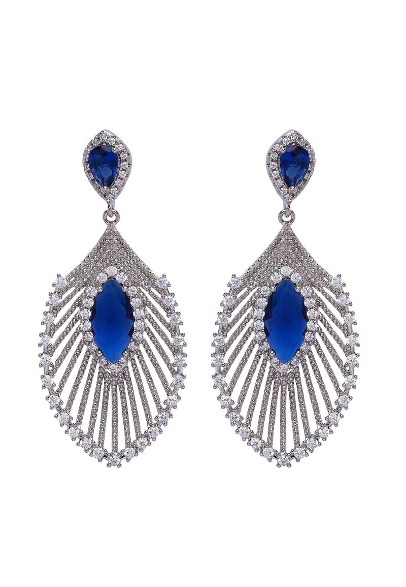 Boucles d'oreilles pendantes Diva Peacock Feather
