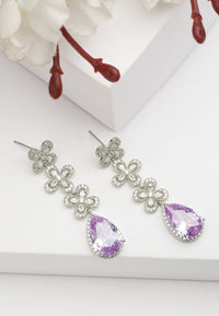 Diva Triple Flower Drop Earrings
