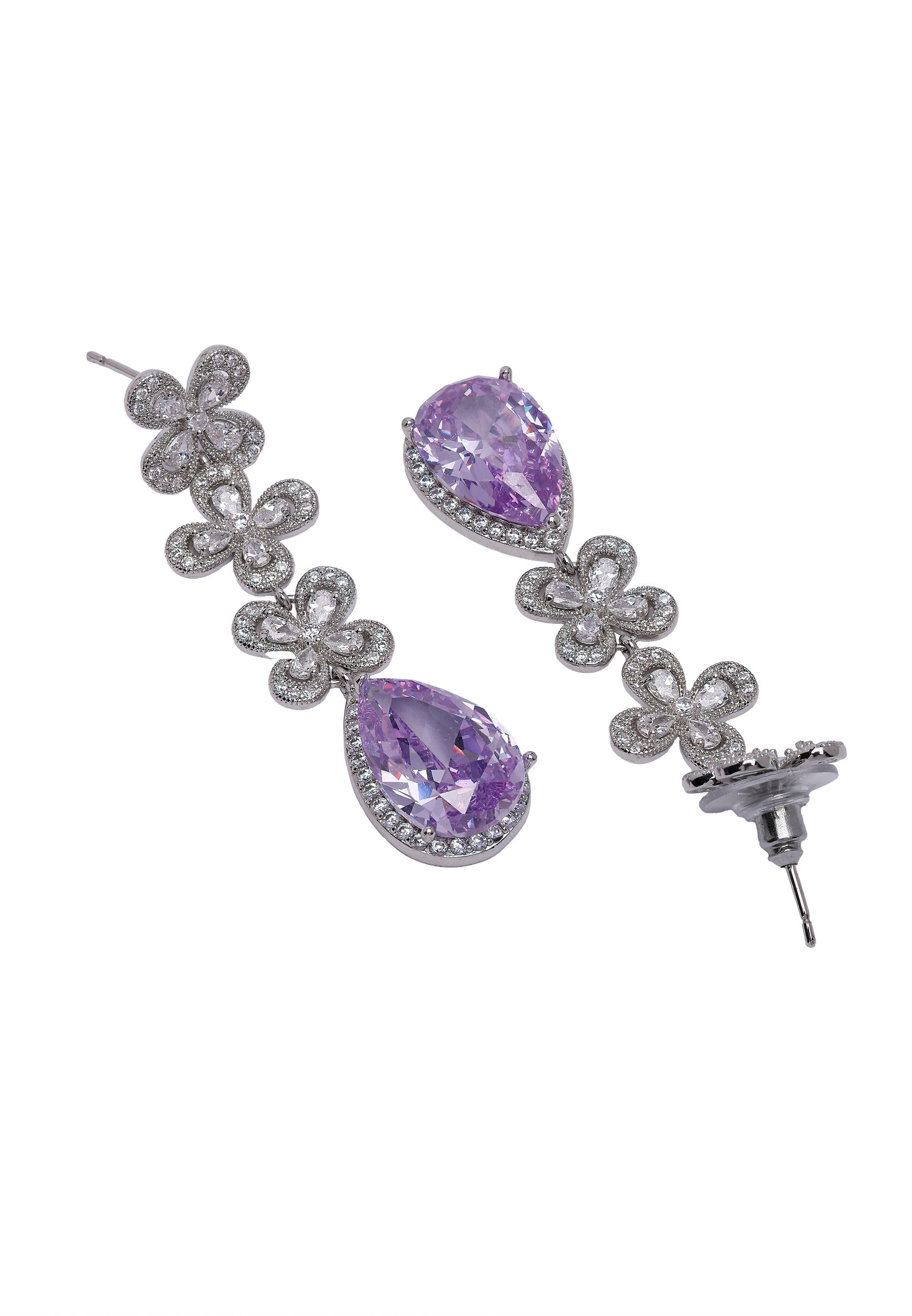 Diva Triple Flower Drop Earrings