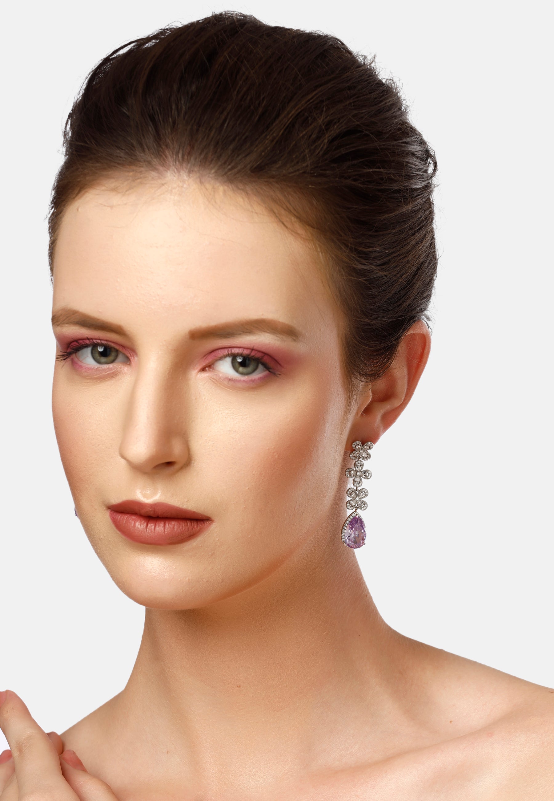 Diva Triple Flower Drop Earrings