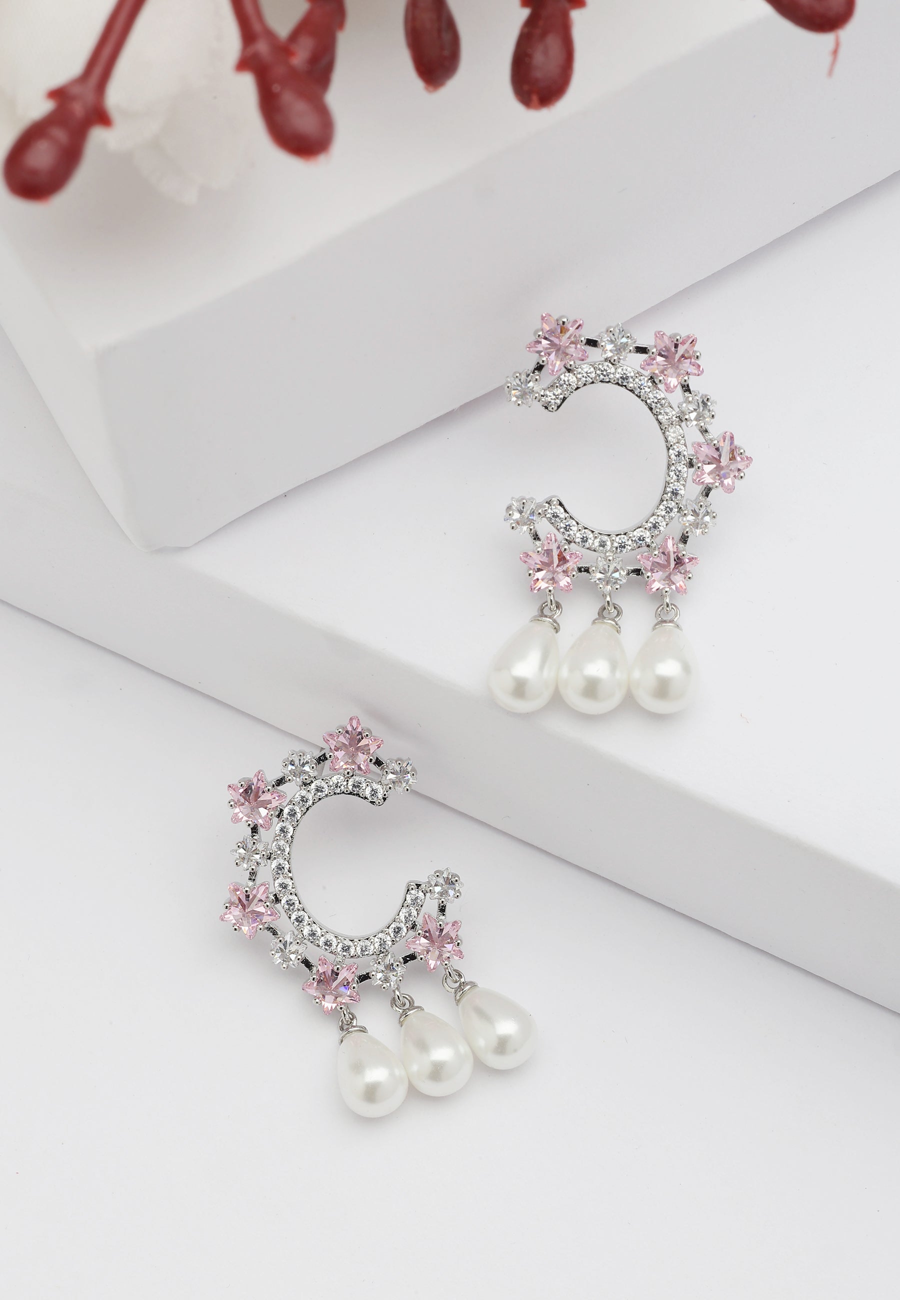 Diva C-Shaped Drop Earrings