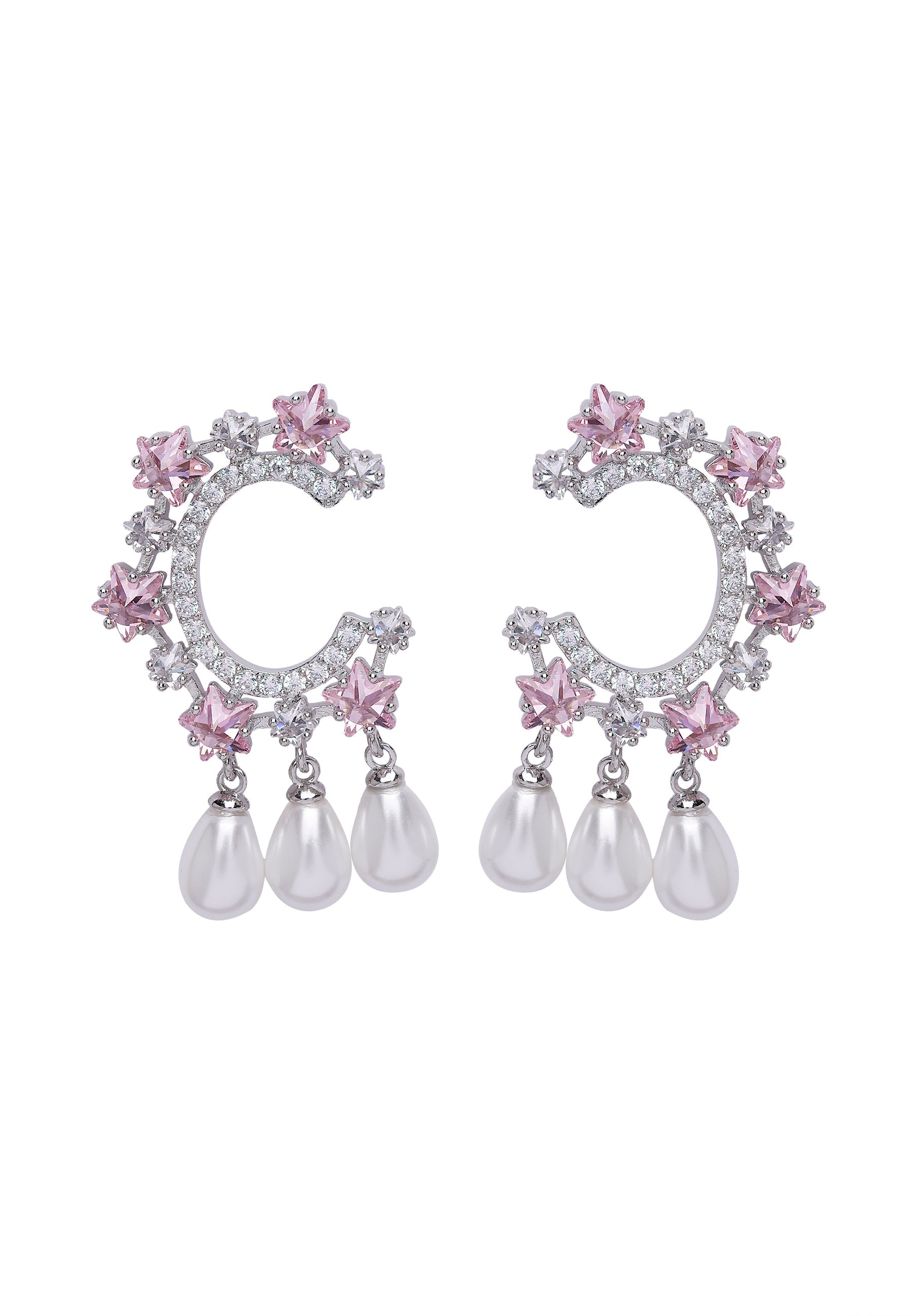 Diva C-Shaped Drop Earrings