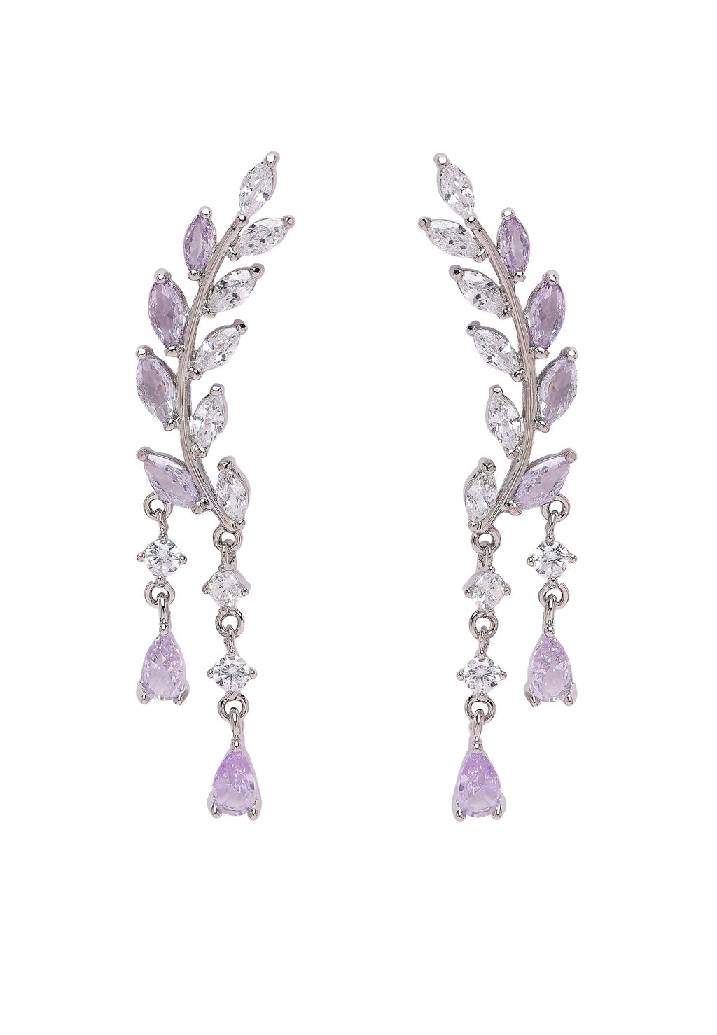 Diva Tilted Leaf Earrings