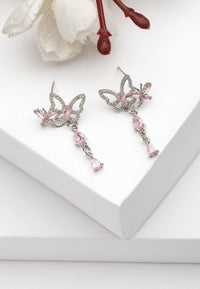 Boucles d'oreilles papillon doubles délicates Diva
