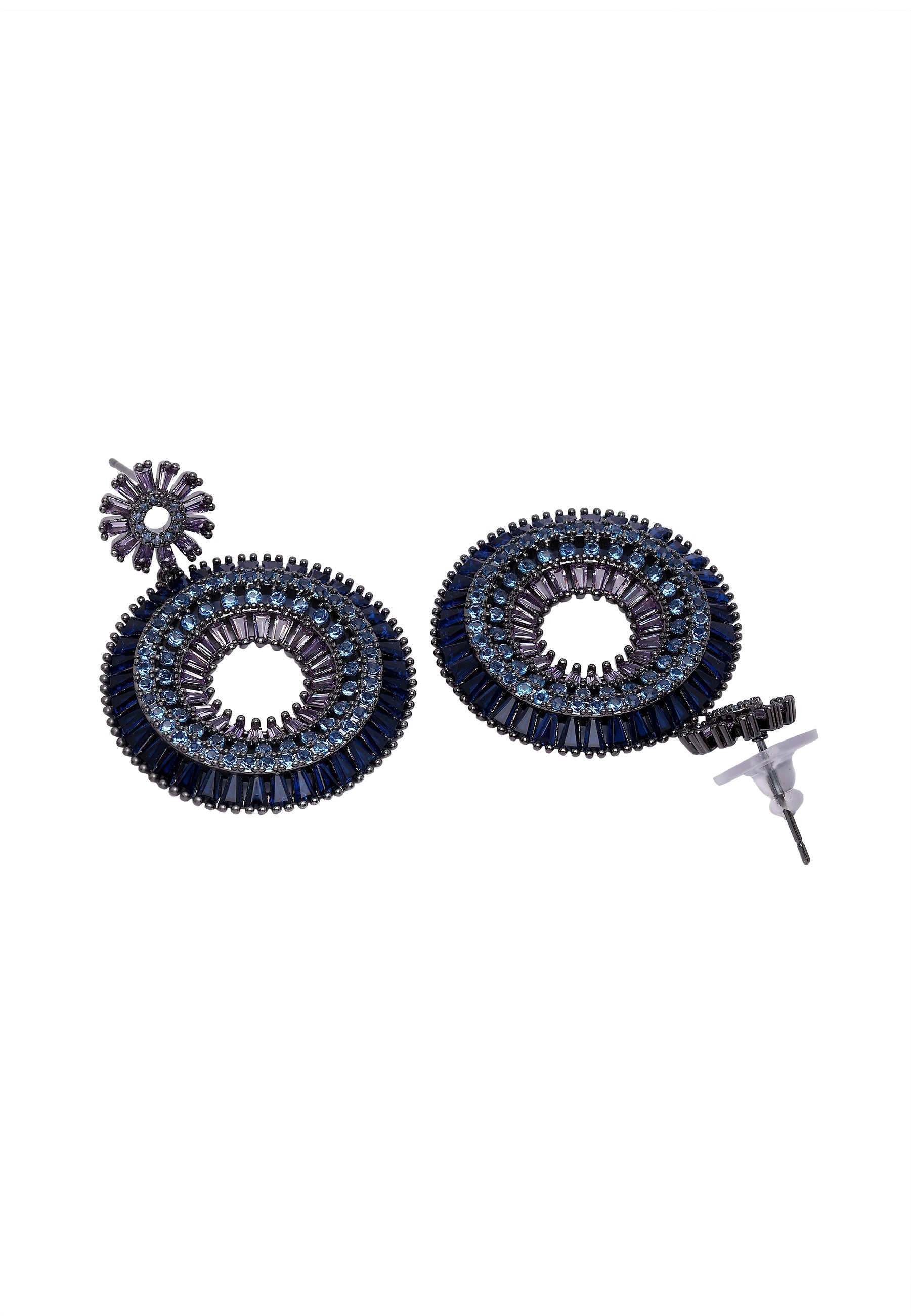 Diva Floral Round Dangle Earrings