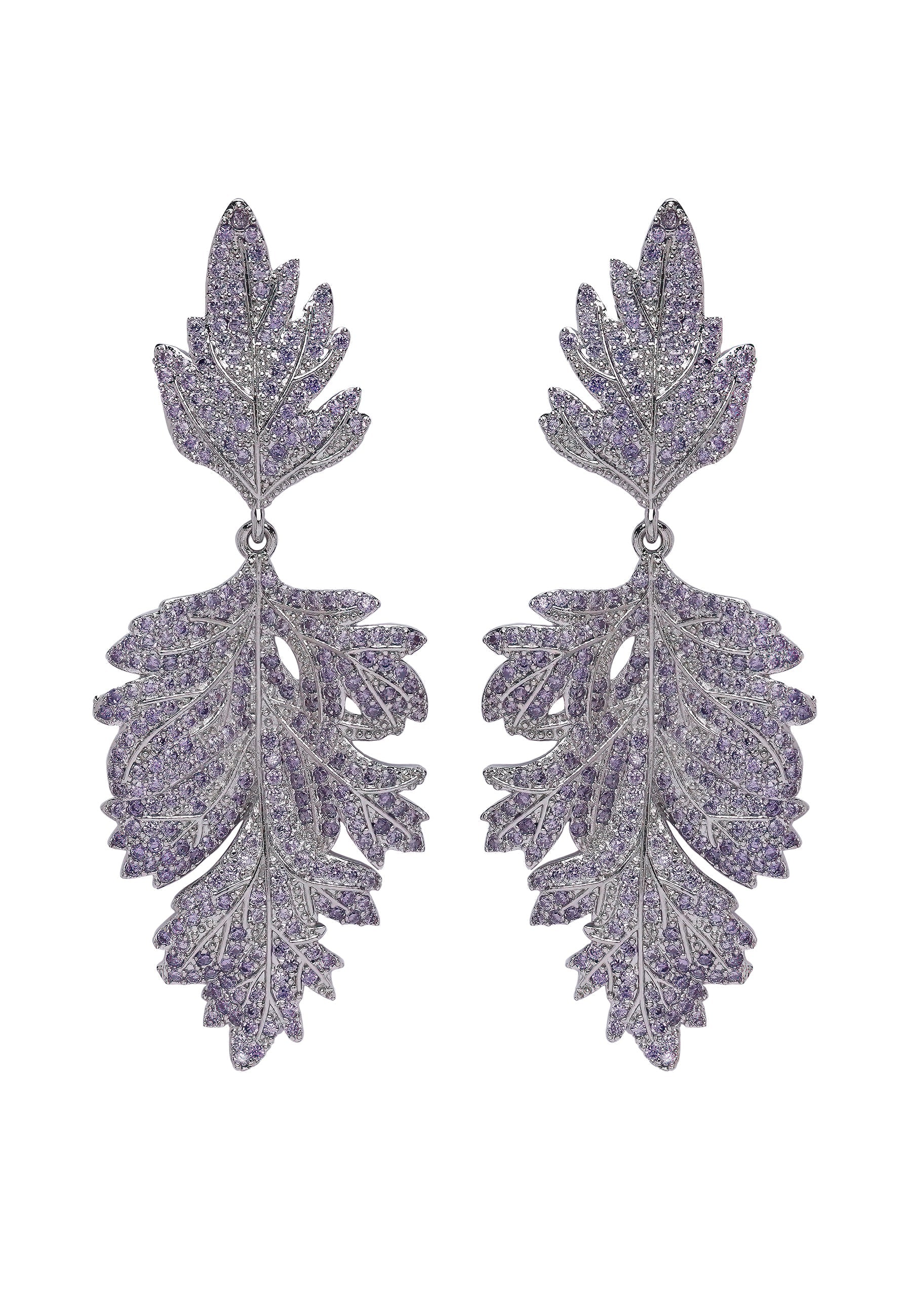 Diva Leaf Shaped Drop Earrings