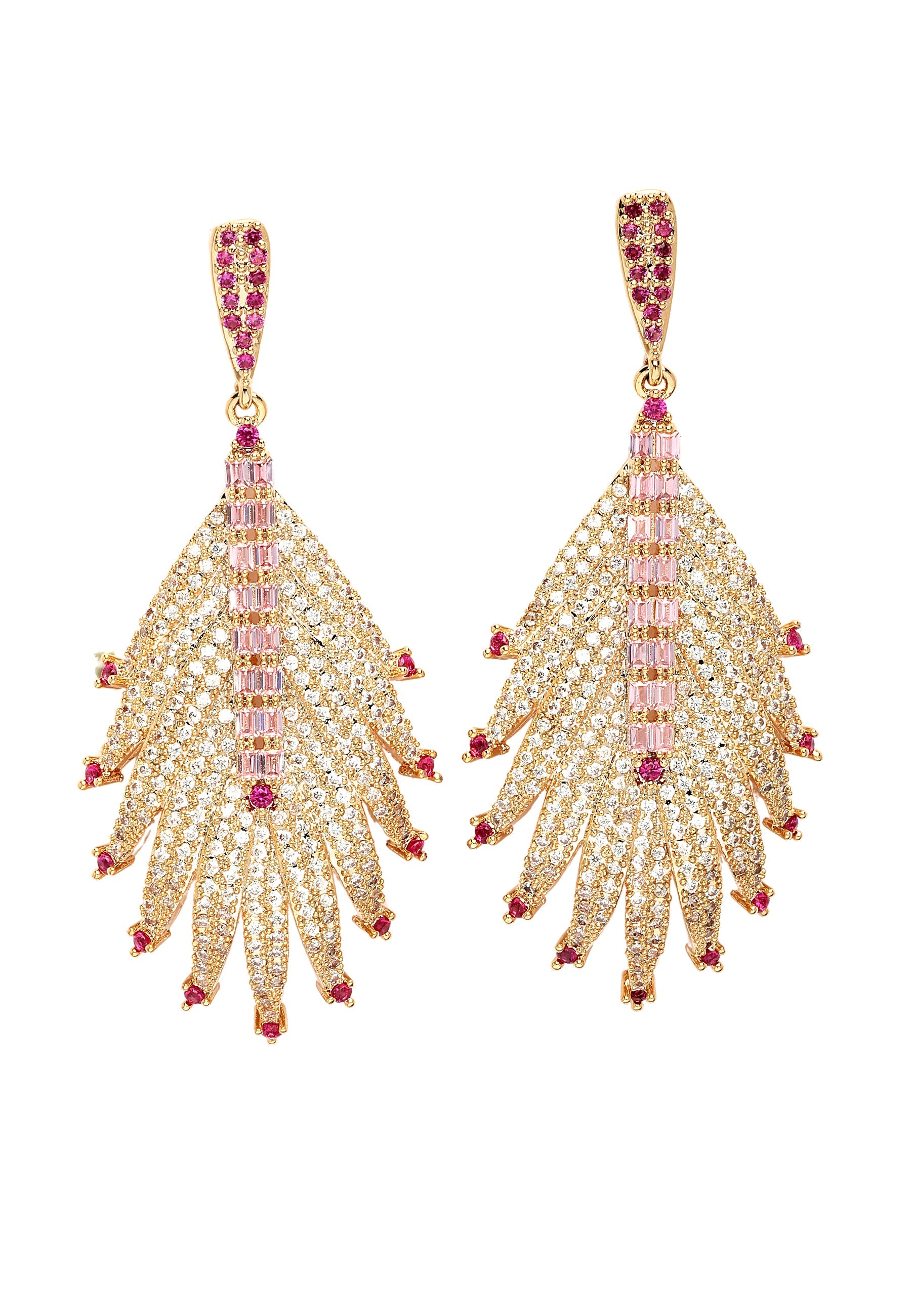 Boucles d'oreilles pendantes Diva Leaves