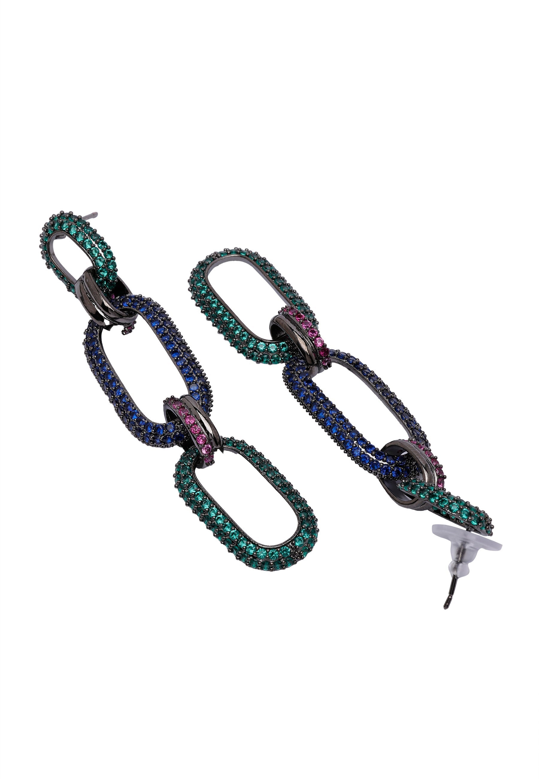 Diva Dangle Drop Oval Hoops