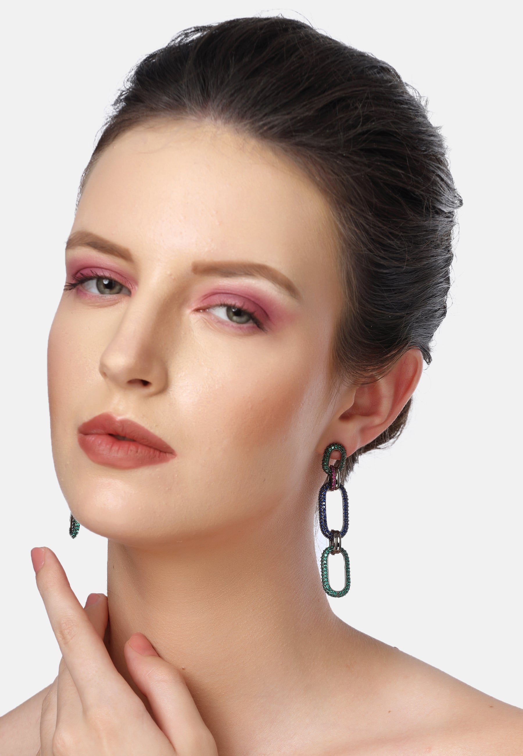 Diva Dangle Drop Oval Hoops