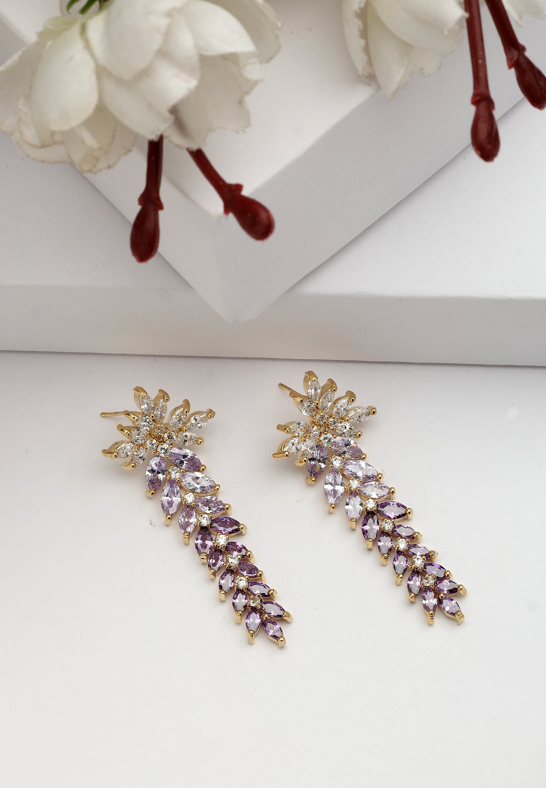 Diva Floral Dangle Earrings