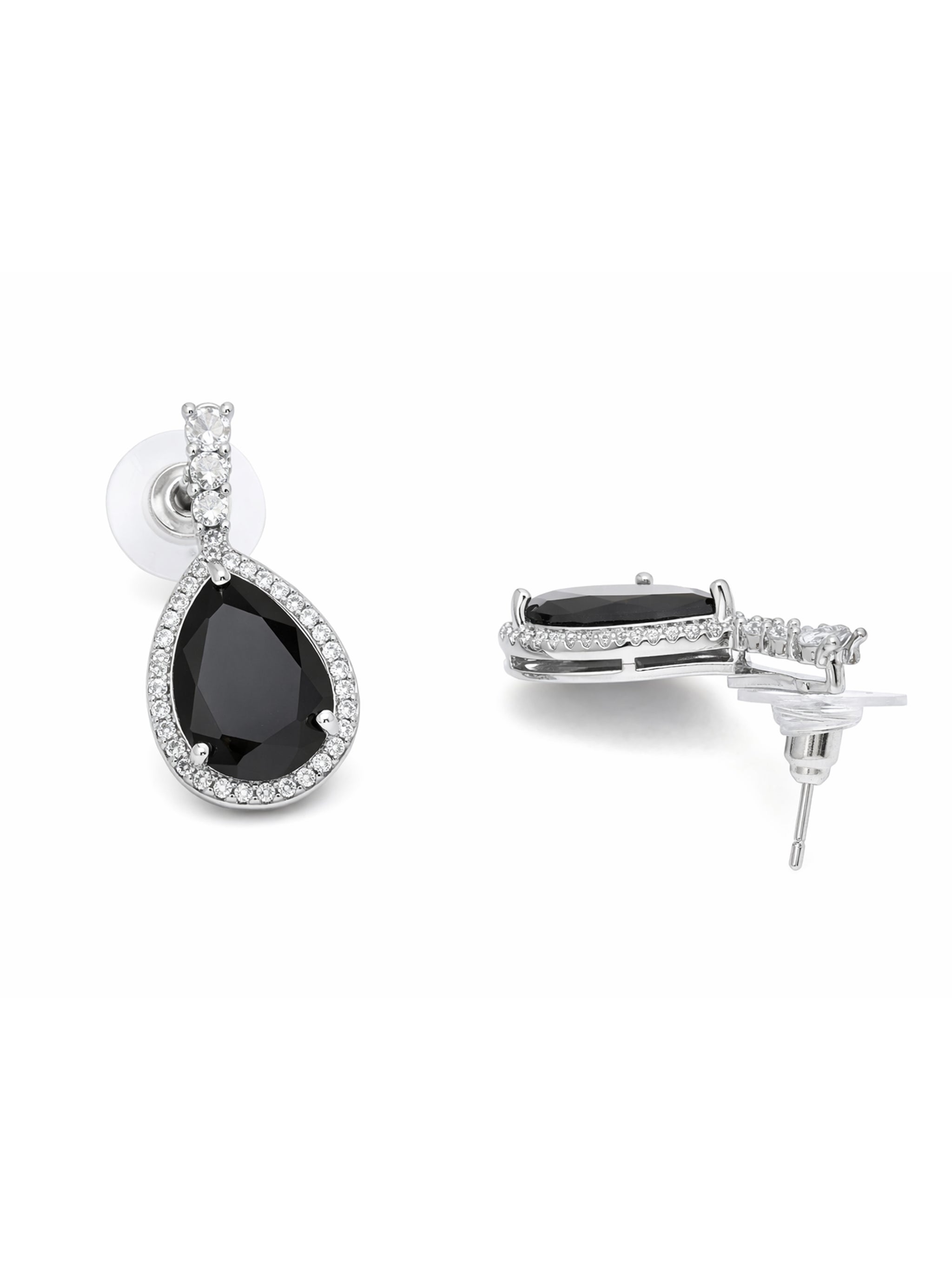 Halo Teardrop Sparkle Drop Earrings