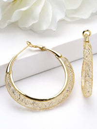 Textured Wide Hoop Earrings