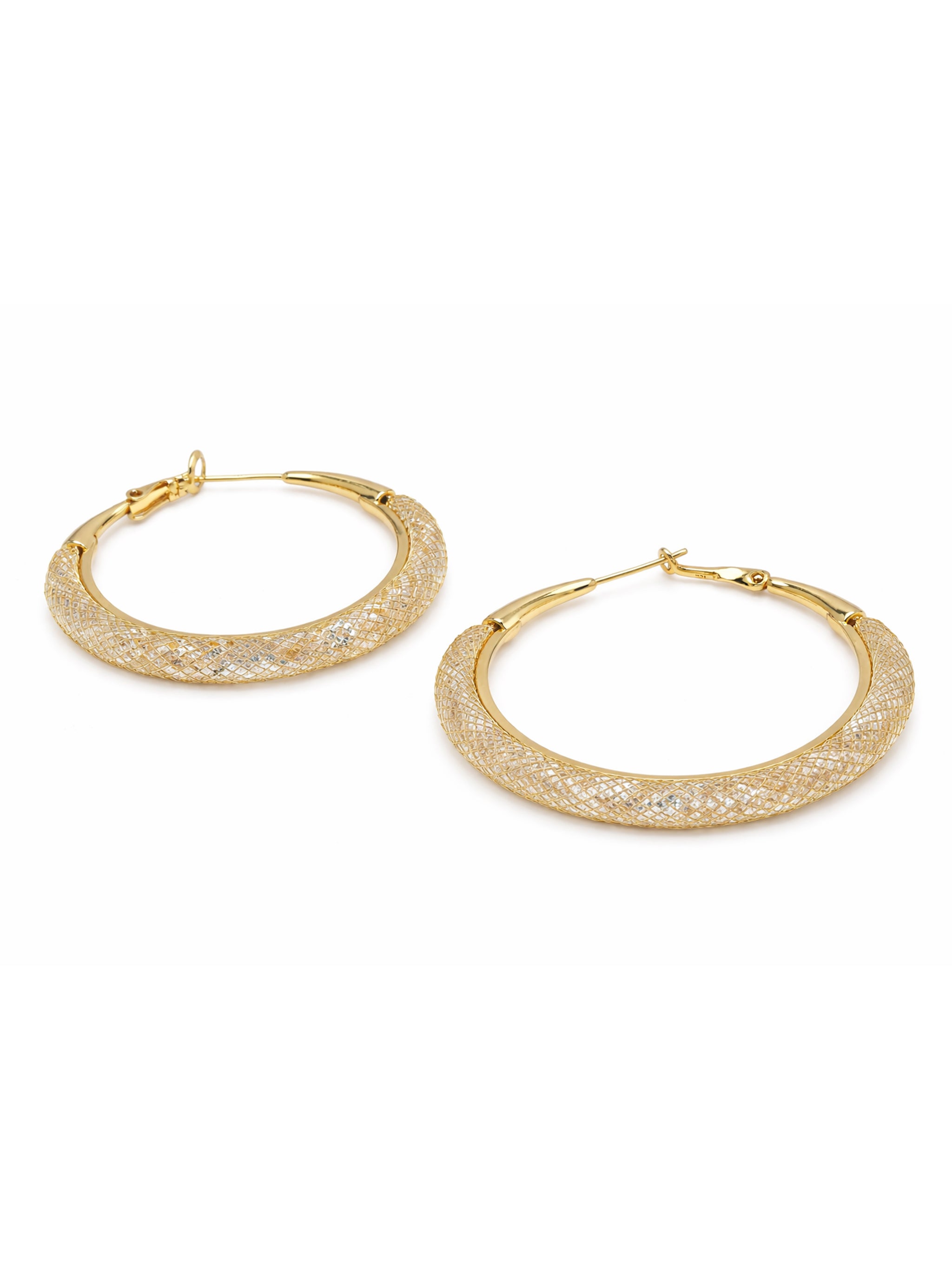 Textured Wide Hoop Earrings