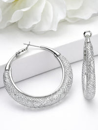 Textured Wide Hoop Earrings