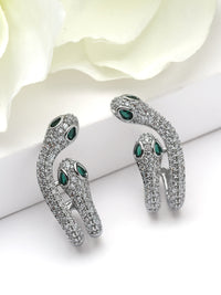 Pavé Serpent Hugger Stud Earrings
