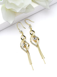 Twist Link Tassel Drop Earrings