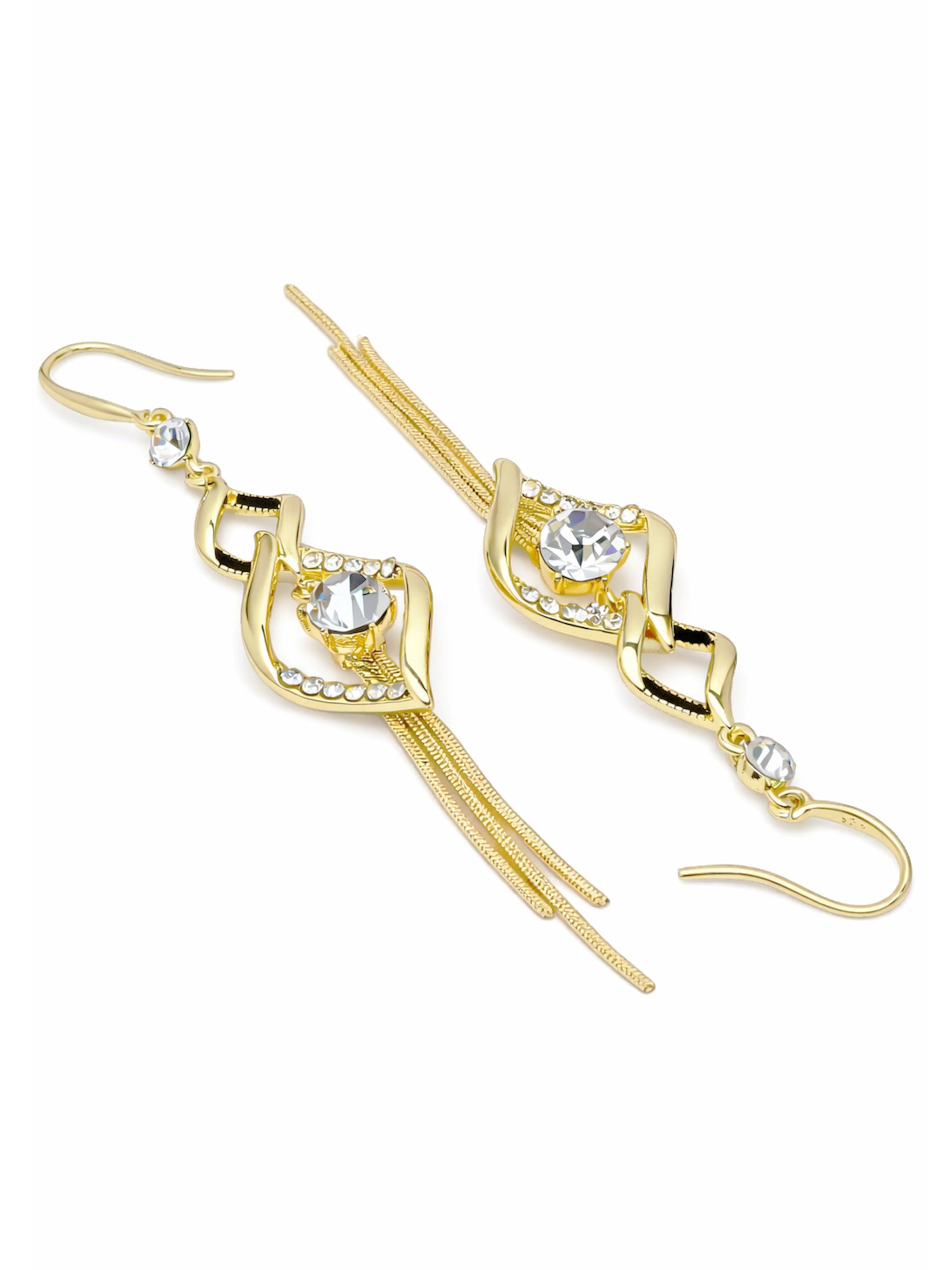 Twist Link Tassel Drop Earrings