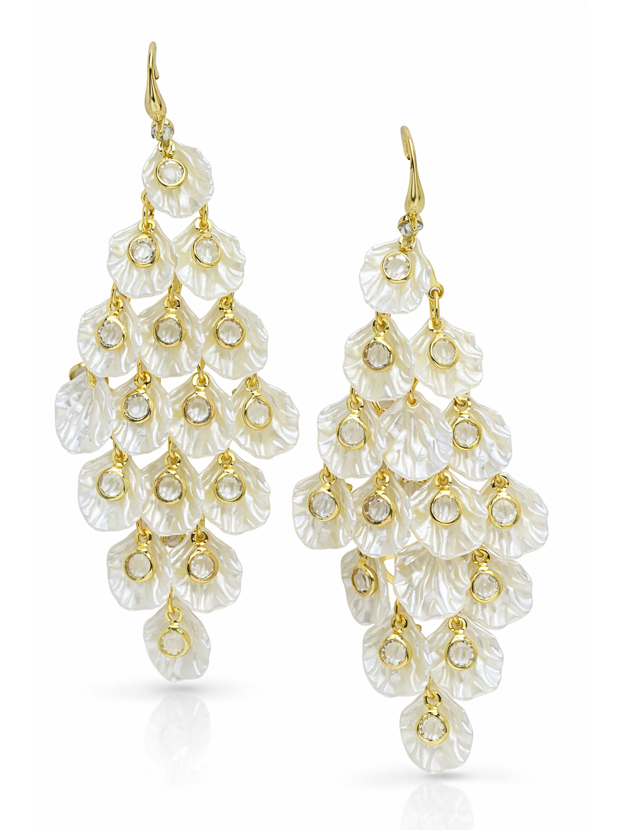 Petal Cluster Chandelier Earrings