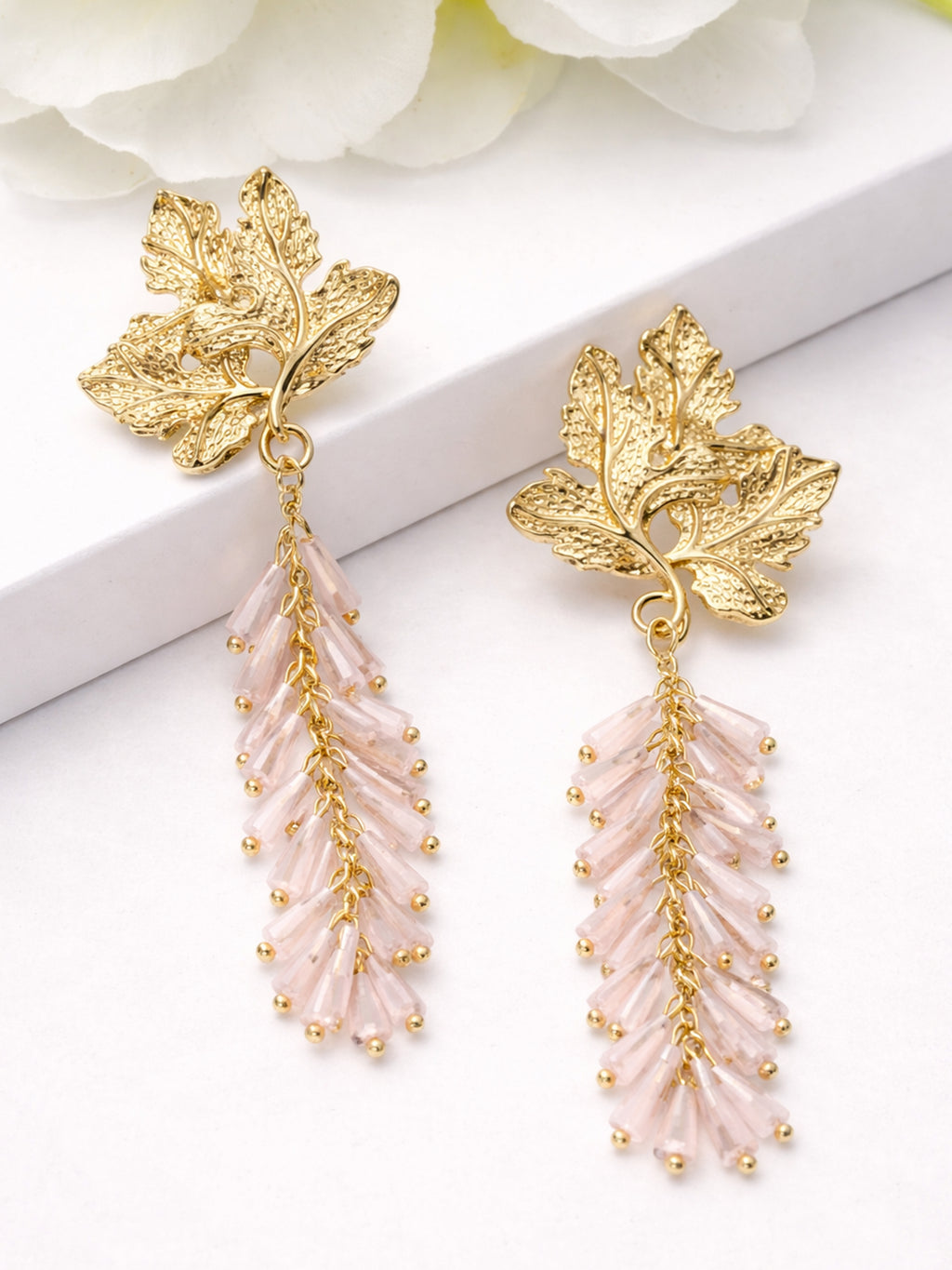 Leaf Branch Drop Earrings