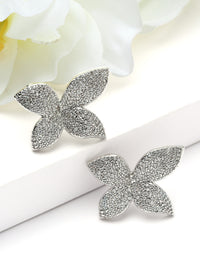 Pavé Floral Stud Earrings