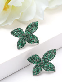 Pavé Floral Stud Earrings