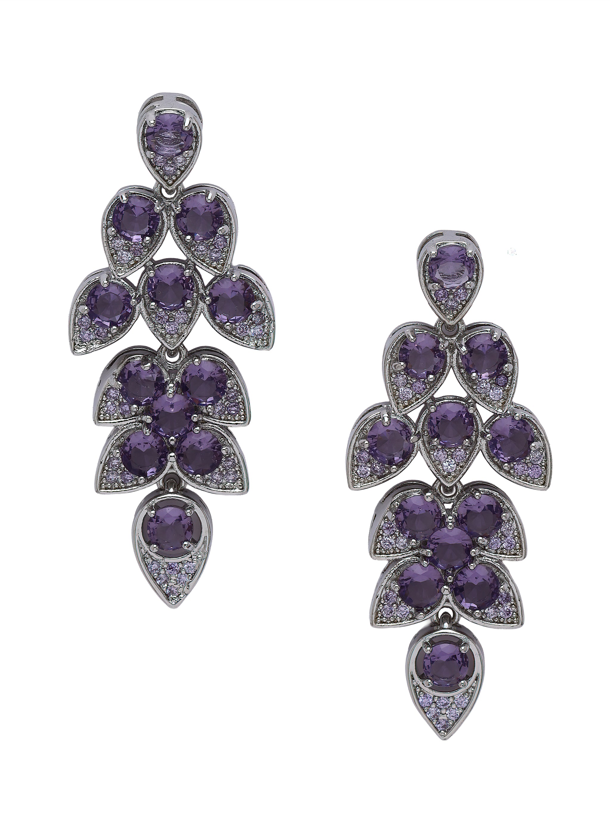 Cluster Vine Drop Earrings