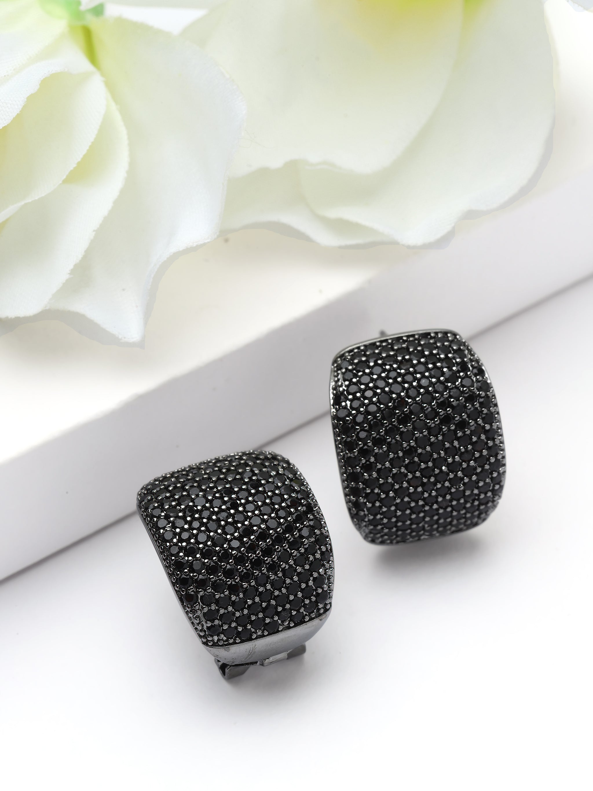 Pavé Dome Stud Earrings