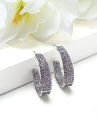 Pavé Tapered Hoop Earrings