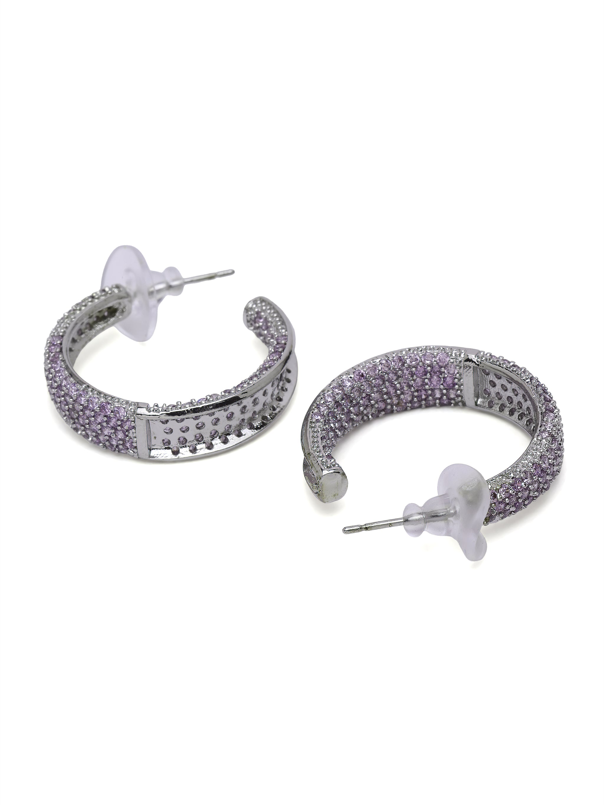 Pavé Tapered Hoop Earrings