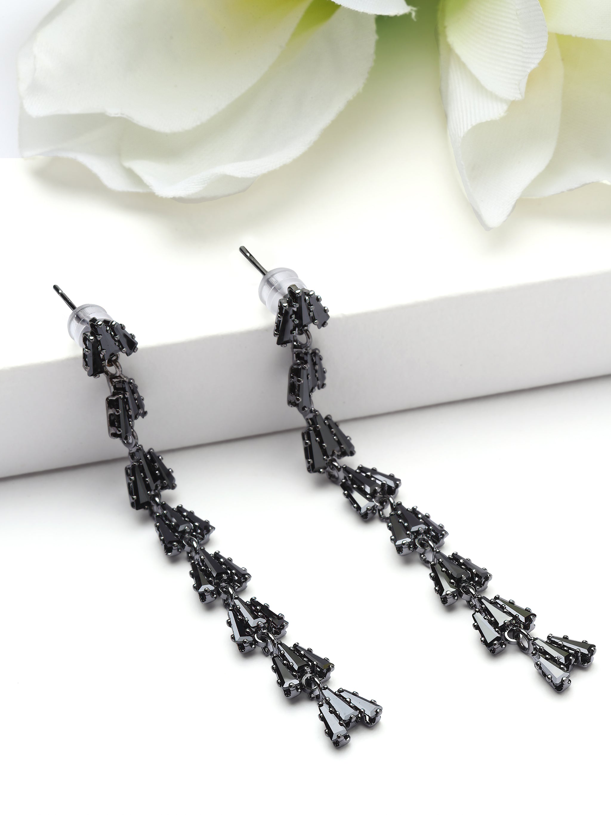 Linear Fringe Drop Earrings