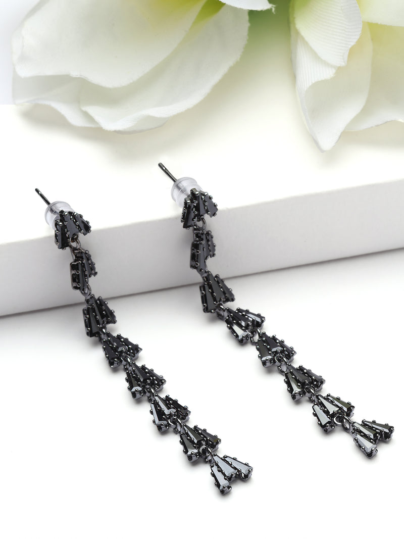 Linear Fringe Drop Earrings