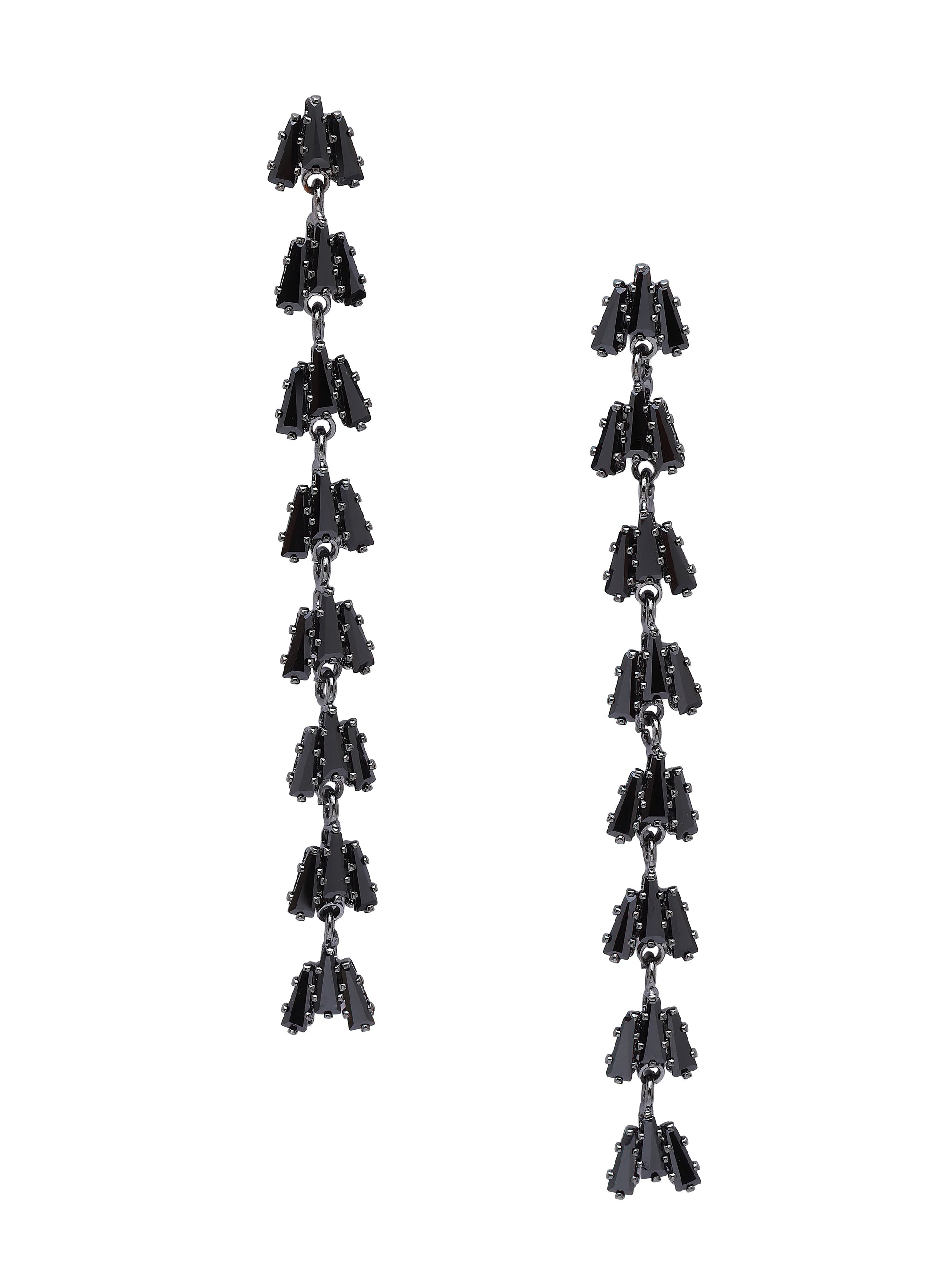 Linear Fringe Drop Earrings