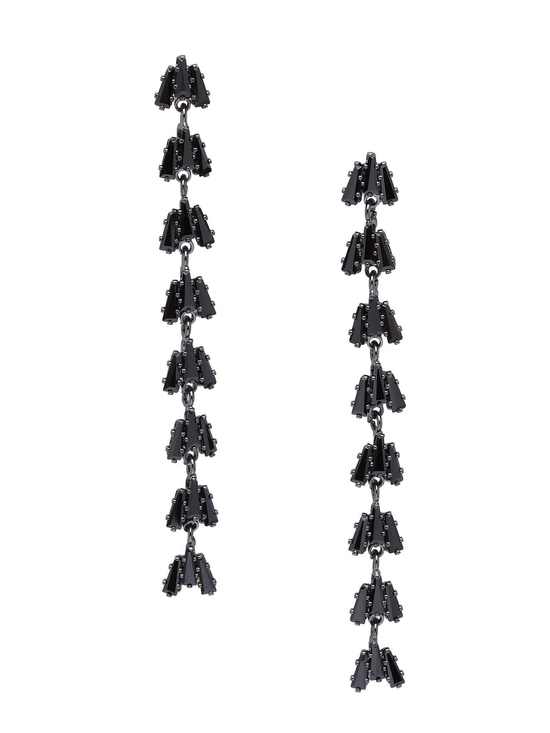 Linear Fringe Drop Earrings