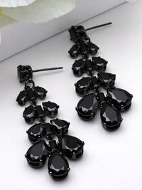 Jet Cluster Chandelier Earrings
