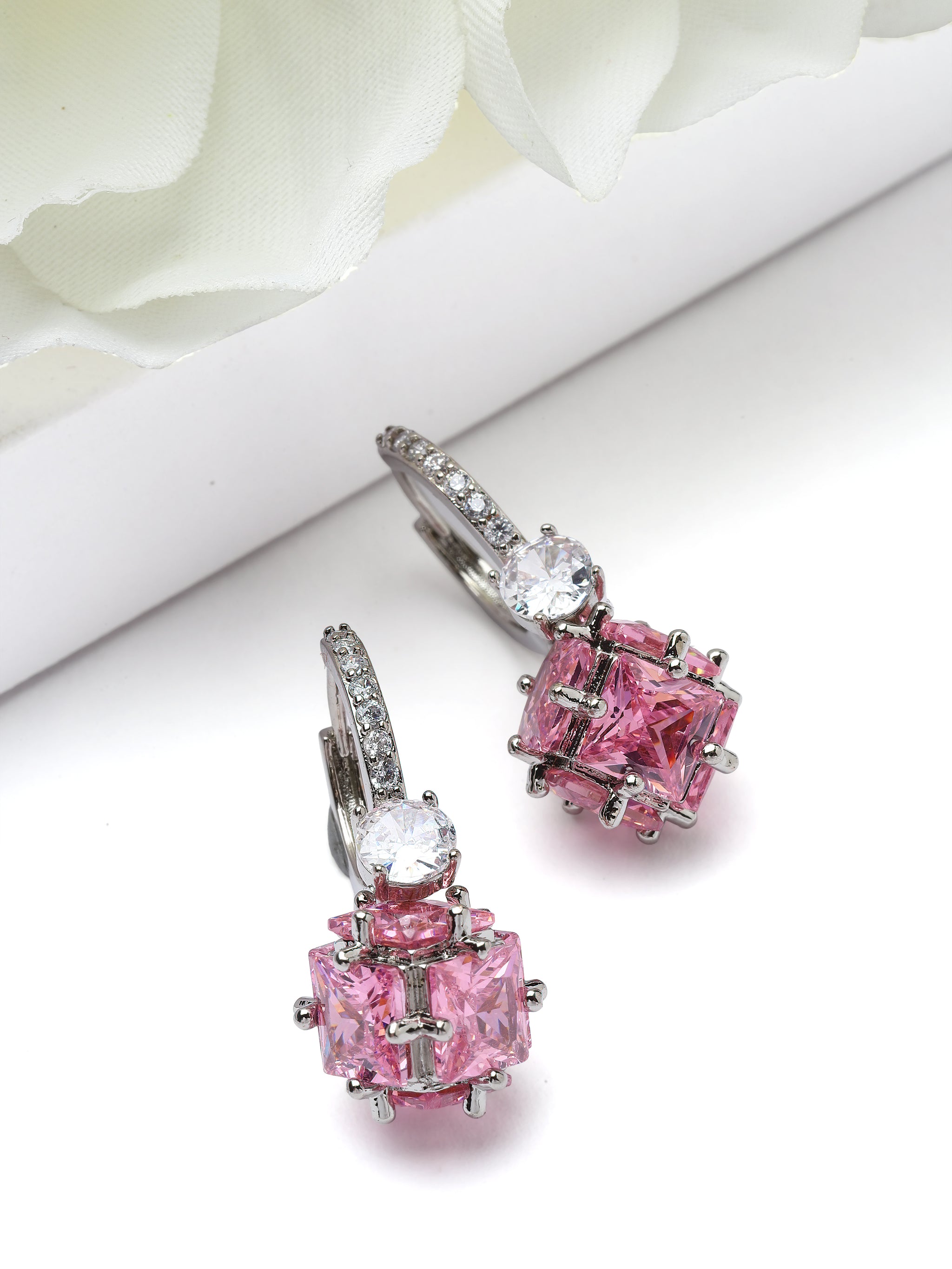 Crystal Orb Hoop Earrings